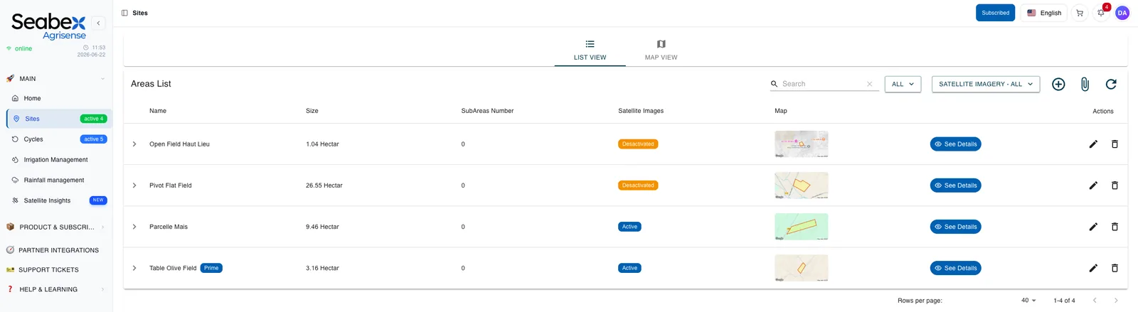 Agrisense web app — Cycles
